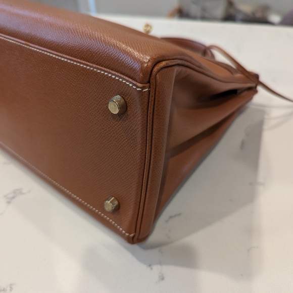 Hermes Kelly 35 Courchevel Gold on Gold - Picture 5 of 15